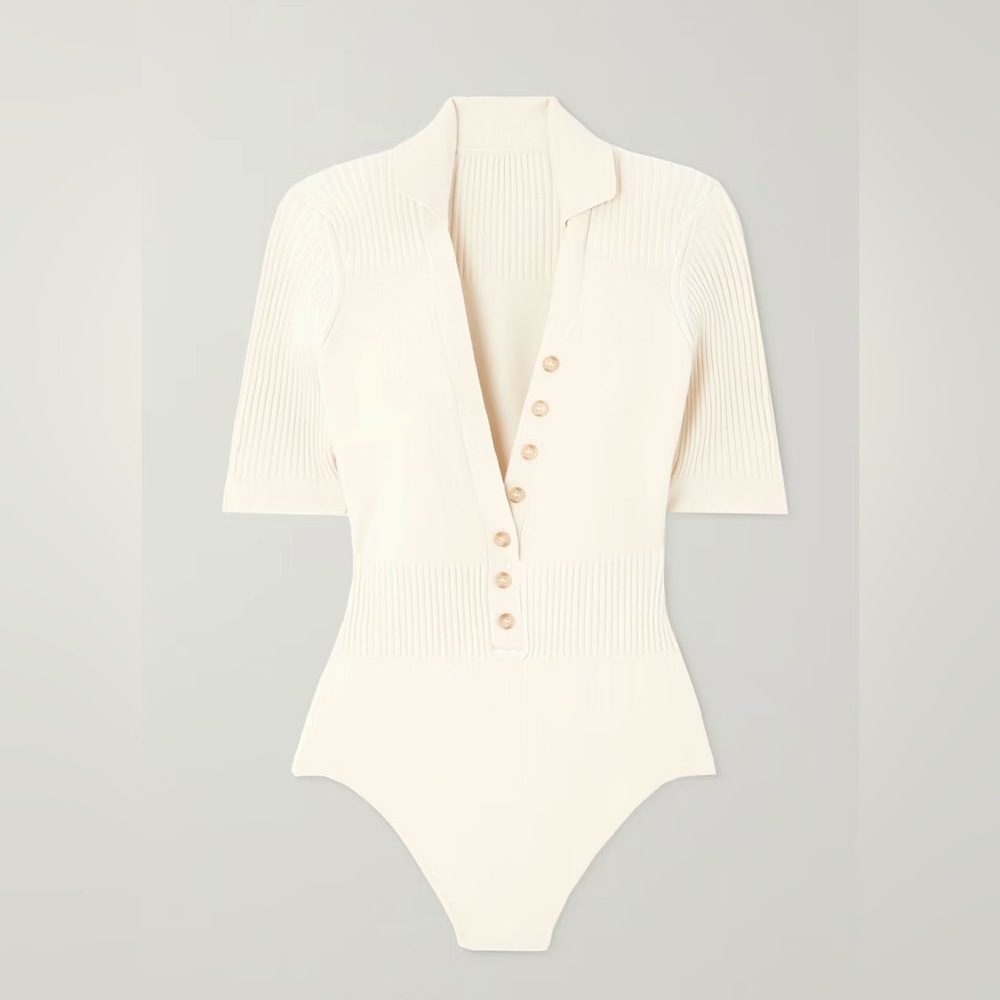JACQUEMUS Ribbed-knit bodysuit